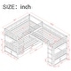 preview thumbnail 5 of 20, Twin Size Bunk Bed with a Loft Bed attached, with Two Drawers, Gray