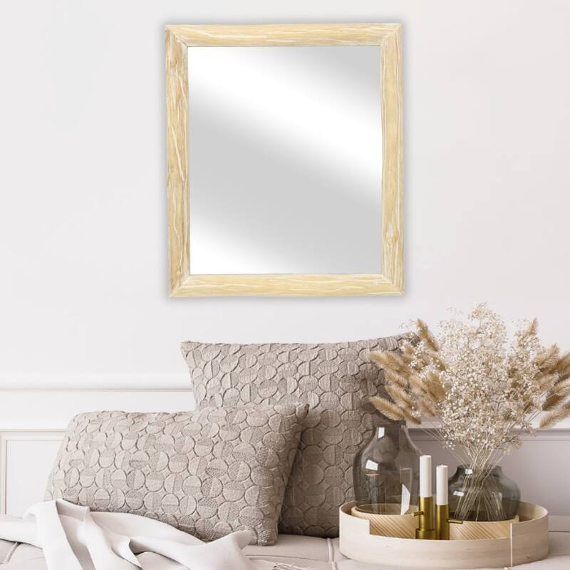 Emmalora Wood Mirror - White Washed