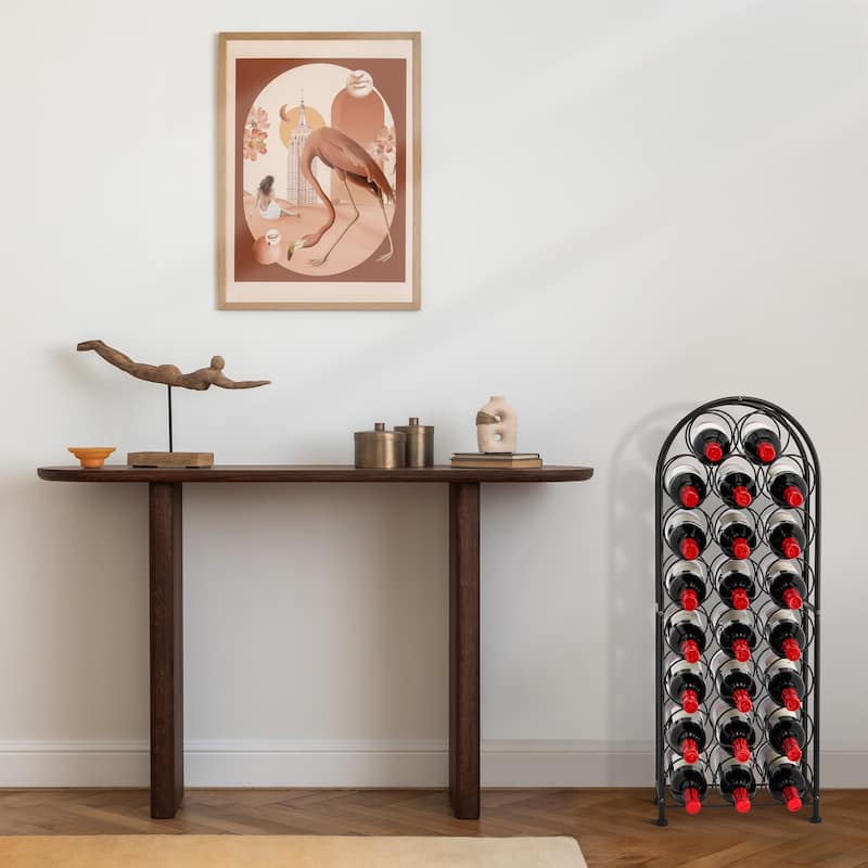 Sorbus Bordeaux Chateau Wine Rack, Holds 23 Bottles French Style - 7.25" L x 12" W x 33" H