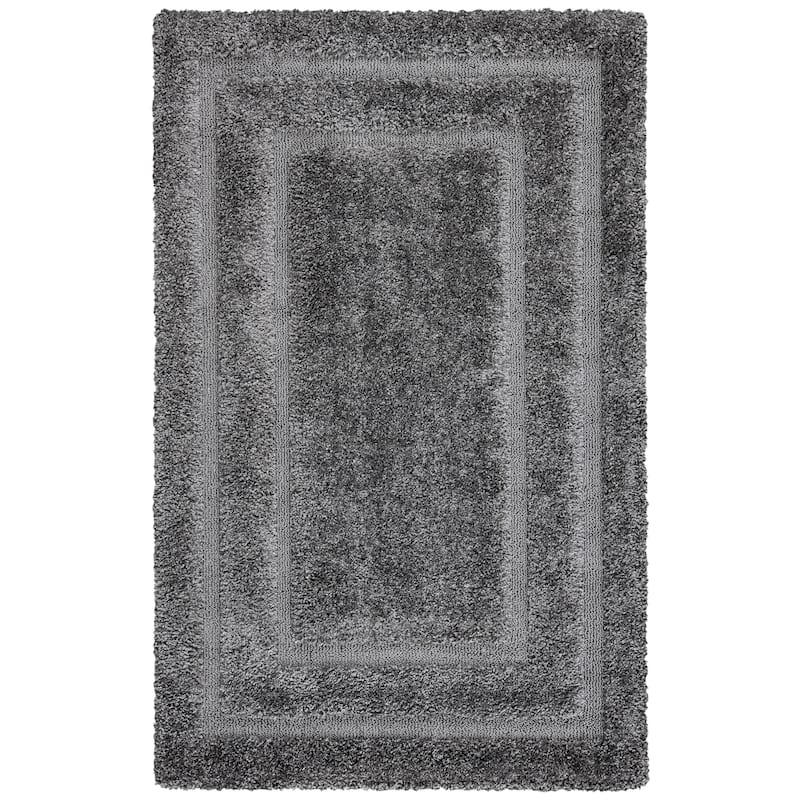SAFAVIEH Florida Shag Carlinde Border 1.2-inch Thick Rug