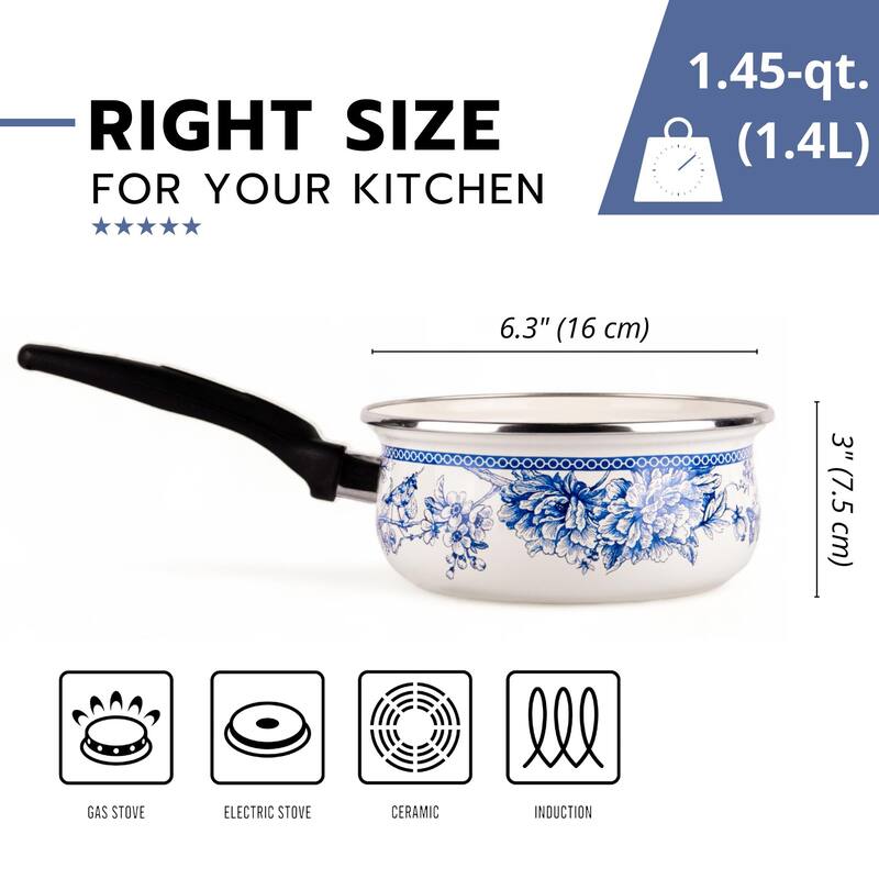 STP Goods Bird of Paradise Enameled Saucepan Bed Bath & Beyond 39905911