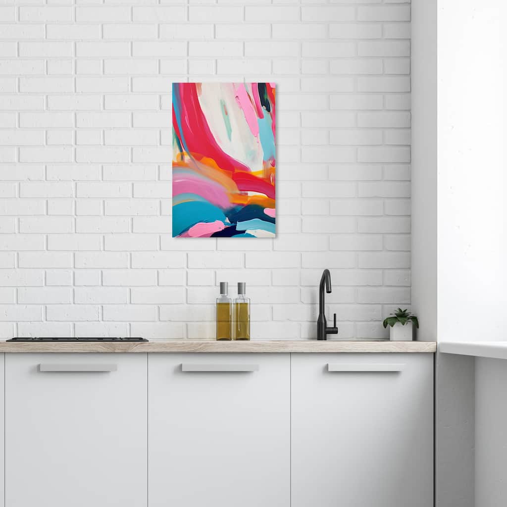 Wynwood Studio Abstract Great Saturated Pink and Modern & Contemporary Wall Art Canvas Print