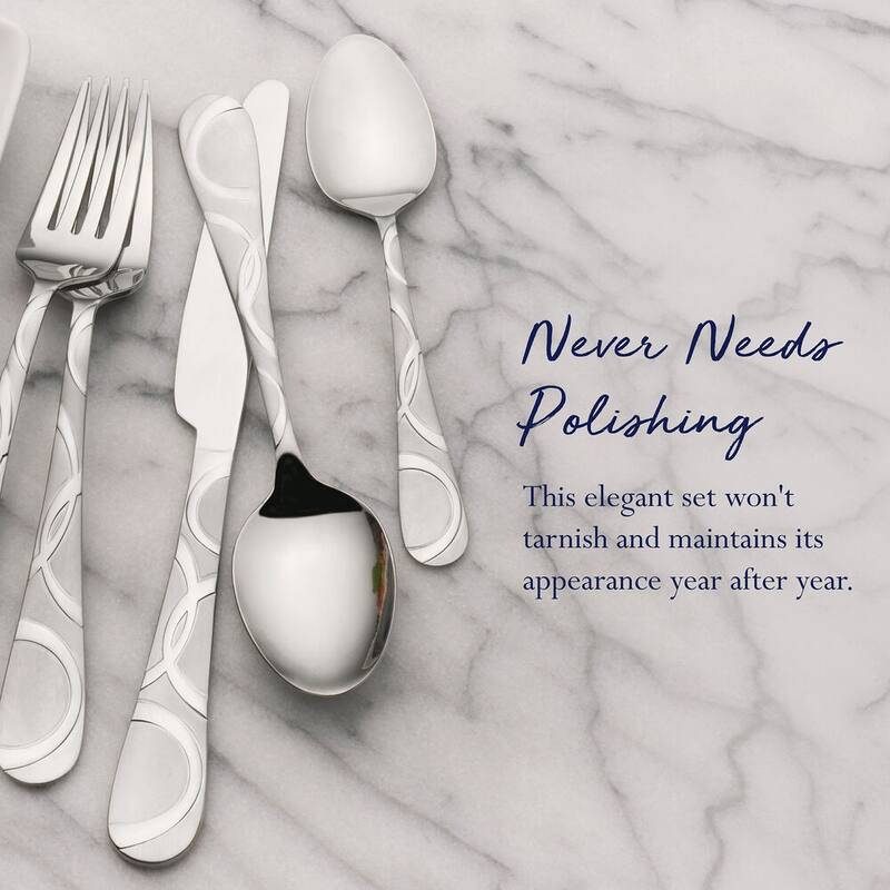 Pfaltzgraff Everyday Garland Frost 20-Piece Flatware Set