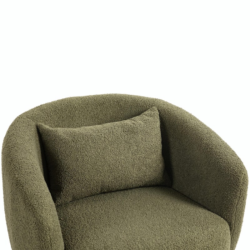 Modern Swivel Barrel Armchair with Storage