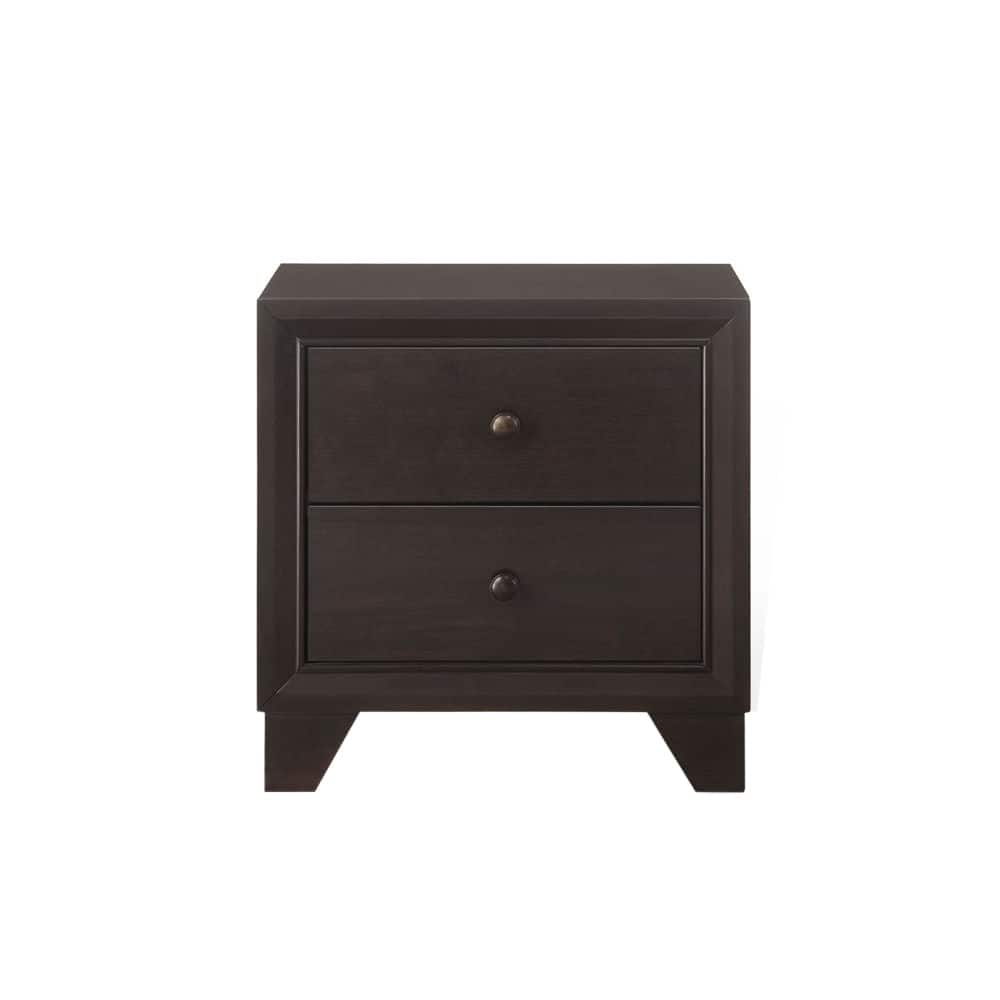 Wooden Nightstand with 2 Drawers