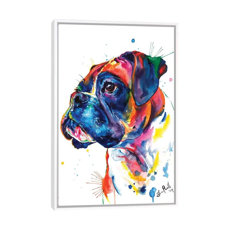 iCanvas "Boxer II" by Weekday Best Framed Canvas Print - White - 48x32