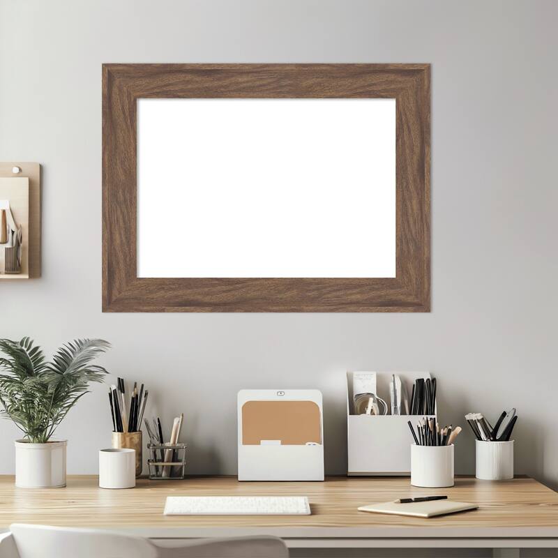 Pia Medium Brown Framed Dry Erase Magnetic Board