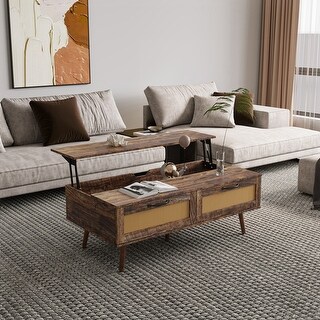 Lift Top Coffee Table with 2 Storage Drawers - Bed Bath & Beyond - 37388266
