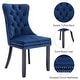 preview thumbnail 39 of 55, Set of 2 Modern Glam Velvet Dining Chairs - Armless TuftedAccent Side Chairs with Nailhead Trim & Ring Handle