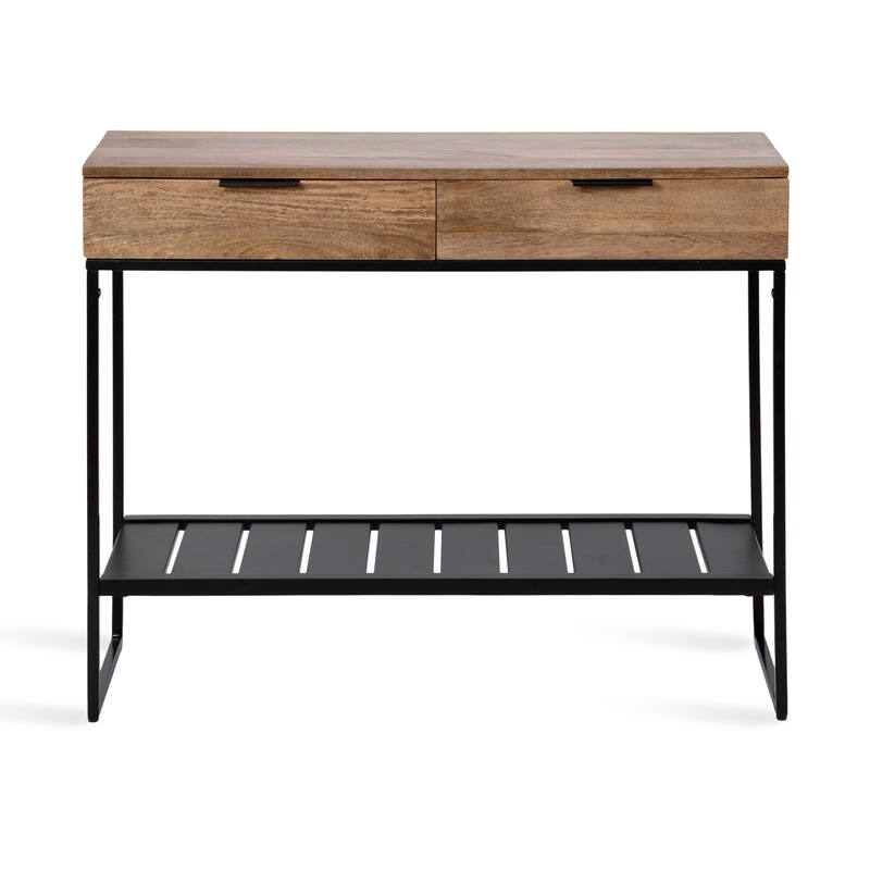 Kate and Laurel Malone Wood and Metal Console Table