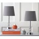 preview thumbnail 2 of 6, SAFAVIEH Lighting 16-inch Ashford Grey Shade Crystal Orb Table Lamp (Set of 2)