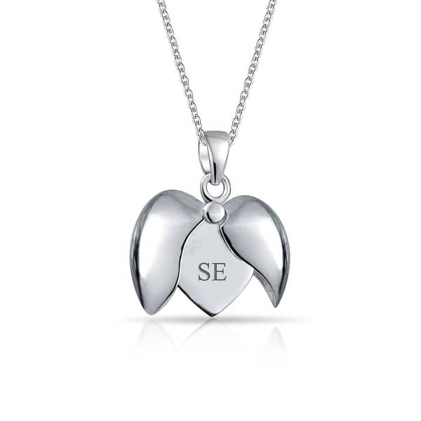 Shop I Love You Word Opening Heart Shape Locket Pendant Necklace