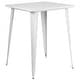 preview thumbnail 6 of 11, Indoor Outdoor Metal Bar Height Table White