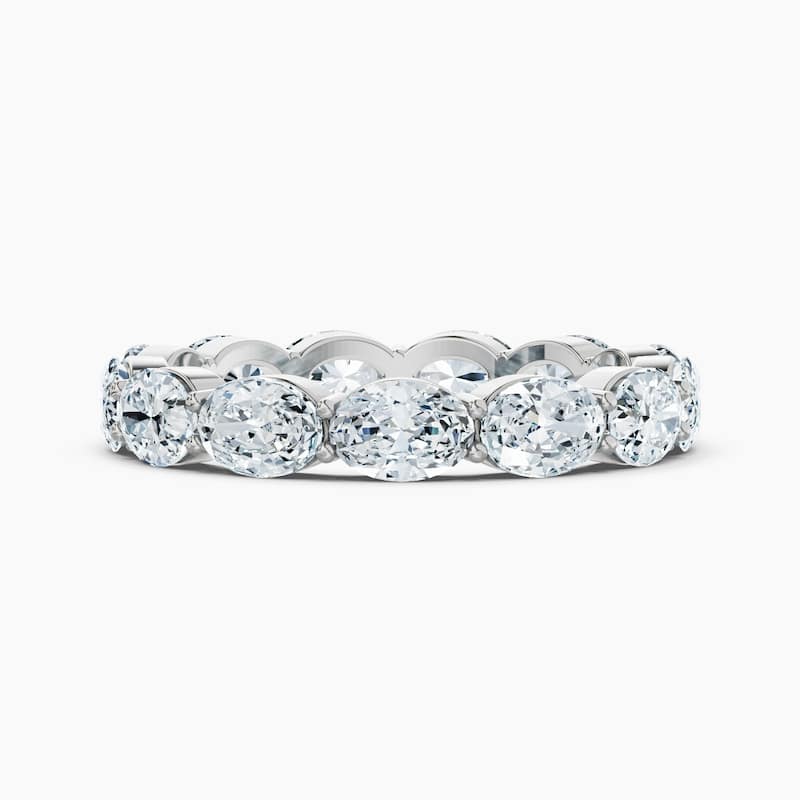 Auriya 14k Gold Oval East-West Lab Grown Diamond Eternity Band 1.80 - 7.50 ct. tw. (F-G, VS) - 3.25 ct. wt. - 7 - White