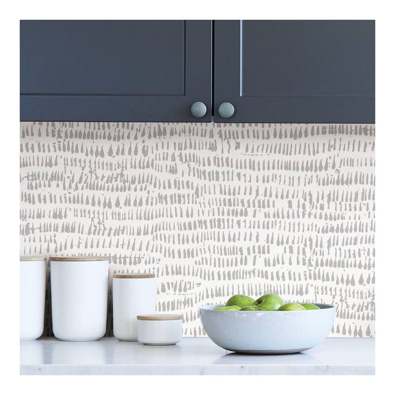 NuWallpaper Kylver Grey Peel & Stick Wallpaper - 216in x 20.5in x 0.025in