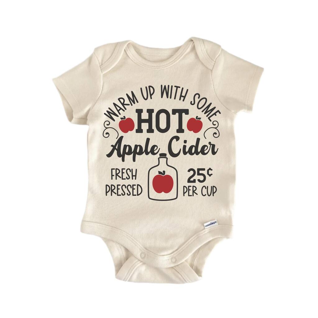 Hot Apple Cider Fall - Baby Boy Girl Clothes Bodysuit Funny Cute