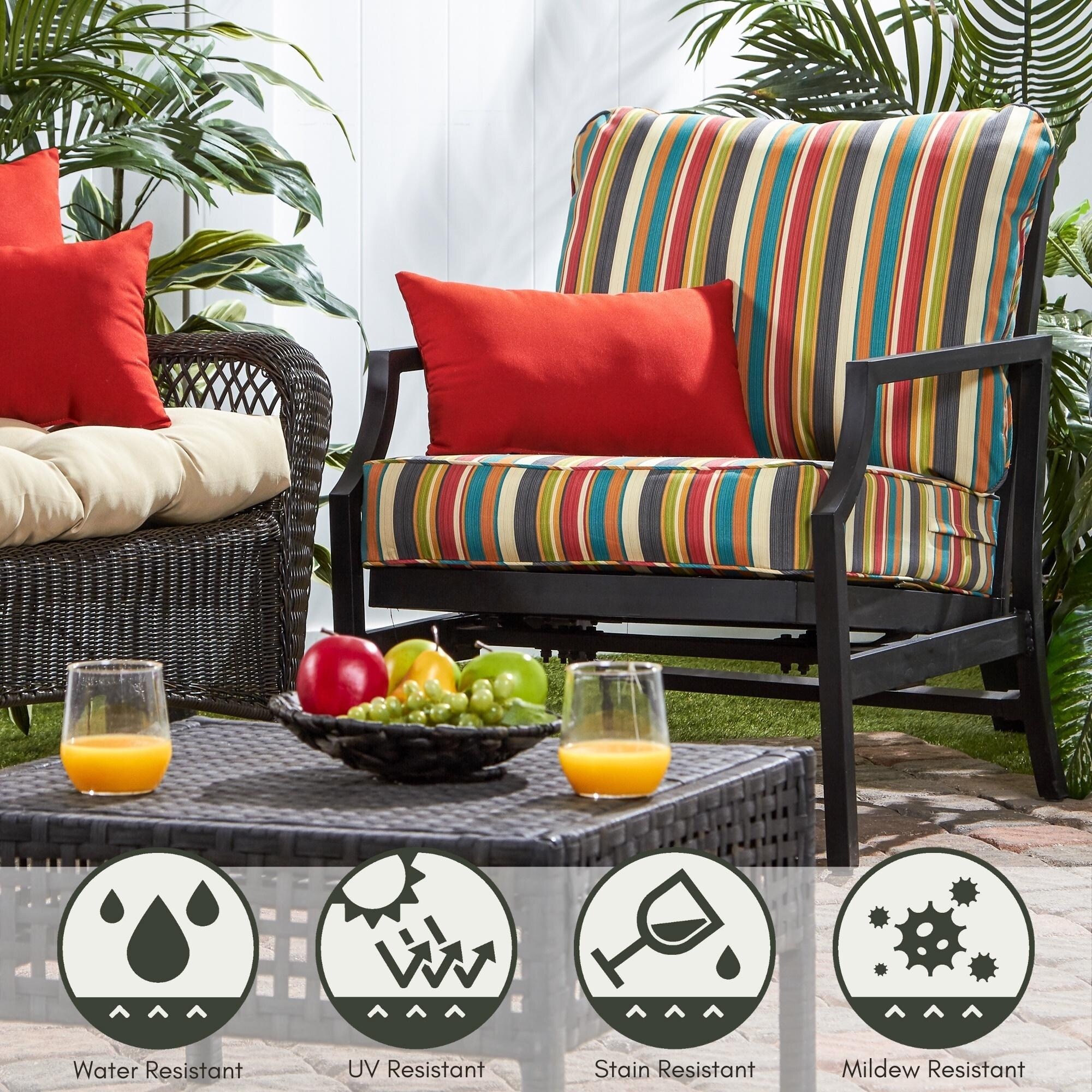 Greendale deep seat outdoor back and seat cushion set outlet
