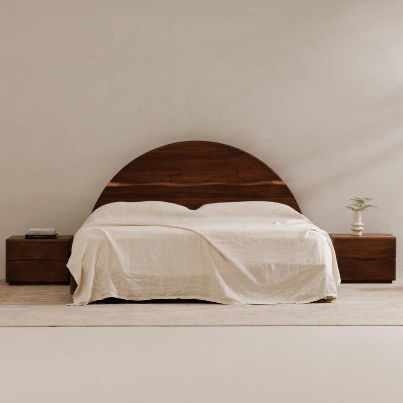NADAAL STUDIOS Wilder, Wooden Bed With Arched Headboard