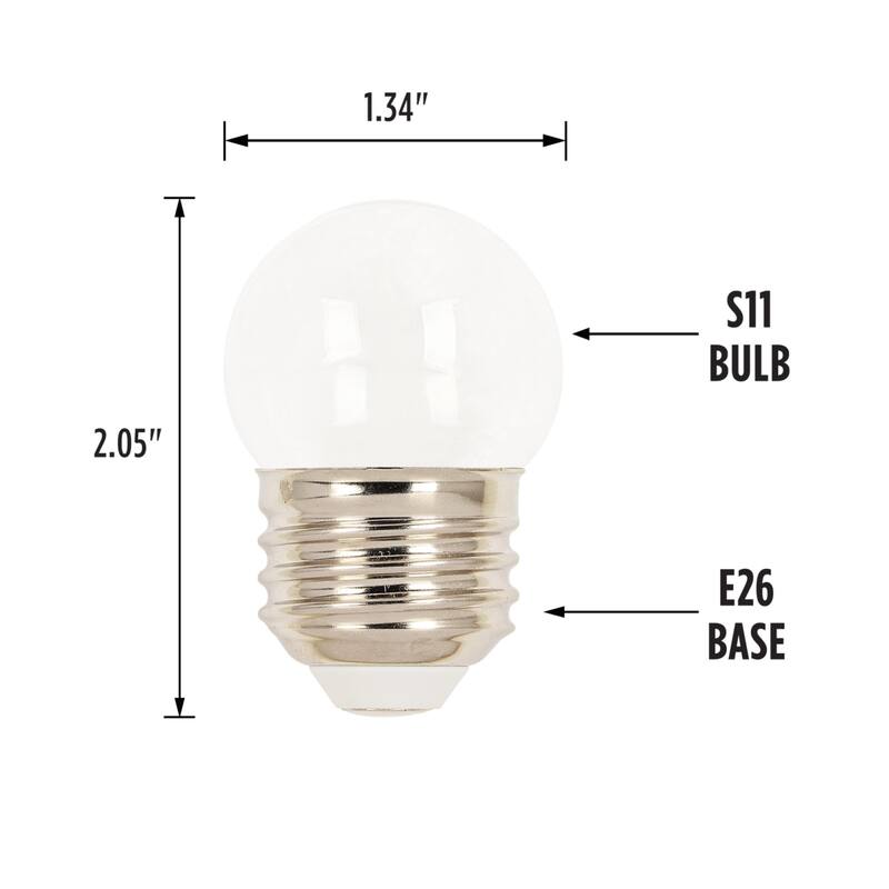 Westinghouse Lighting 1-Watt (10-Watt Equivalent) Clear S11 LED Light Bulb, Medium Base, 4 Pack - 4-Pack