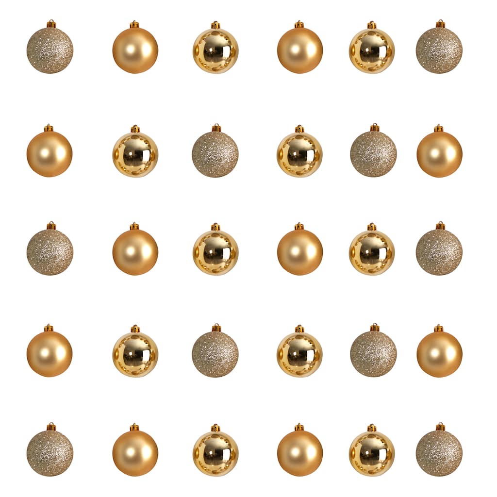 Holiday Christmas 30 Count 2.5" Shatterproof Ornament Set - 2.5