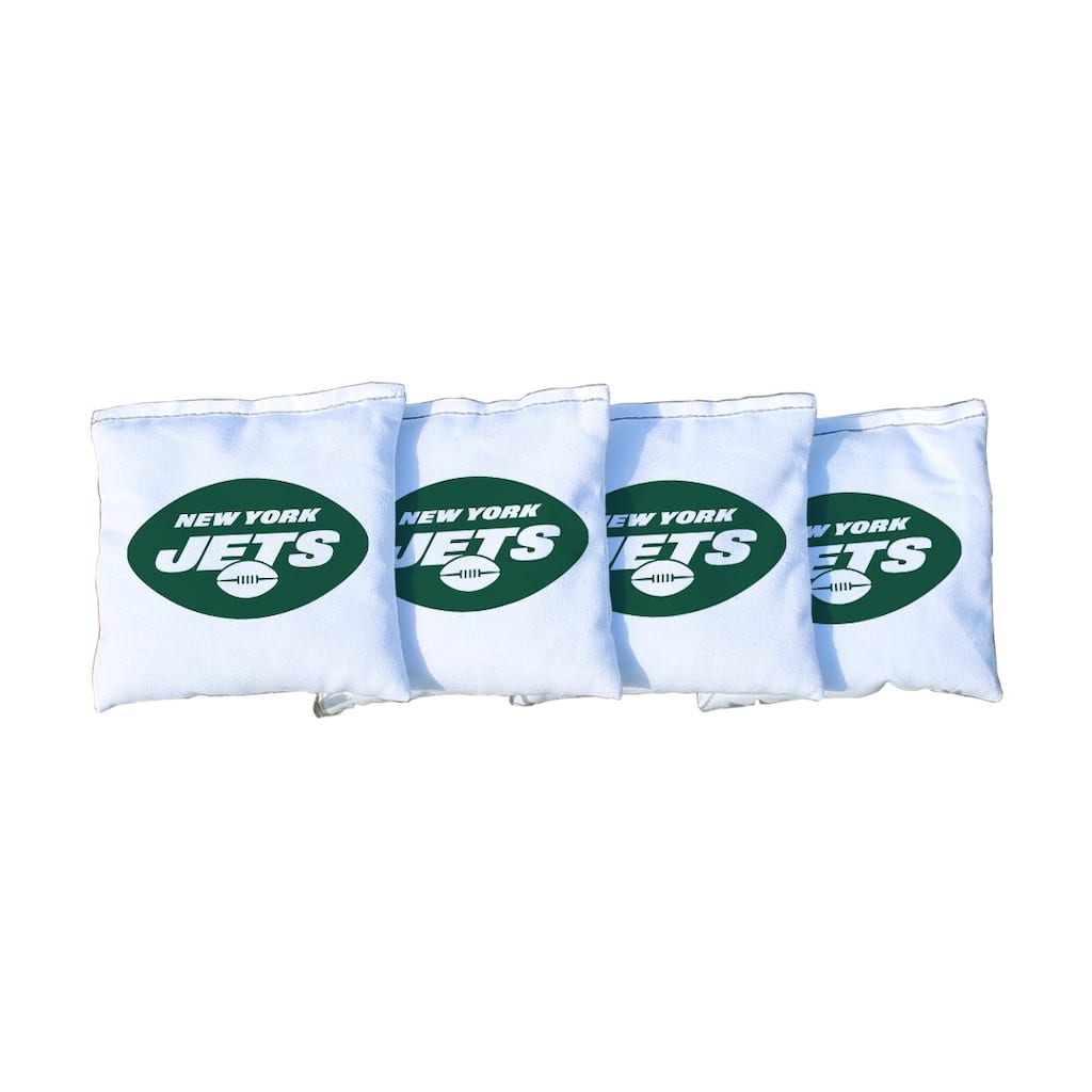 New York Jets NFL White Cornhole Bags