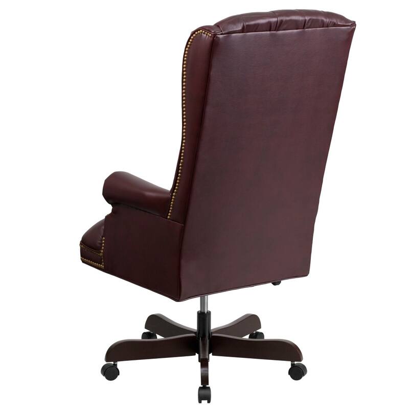 High Back Traditional Tufted LeatherSoft Executive Swivel Ergonomic Office Chair - 30"D x 26.5"W x 48.5" - 51.25"H