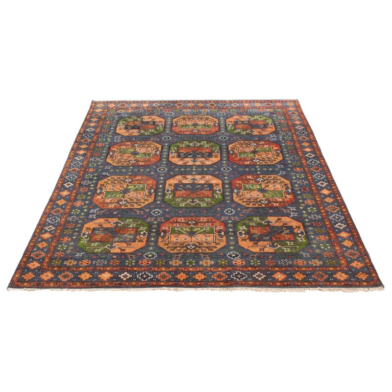 ECARPETGALLERY Hand-knotted Jules Serapi Slate Blue Wool Rug - 8'1 x 9'10