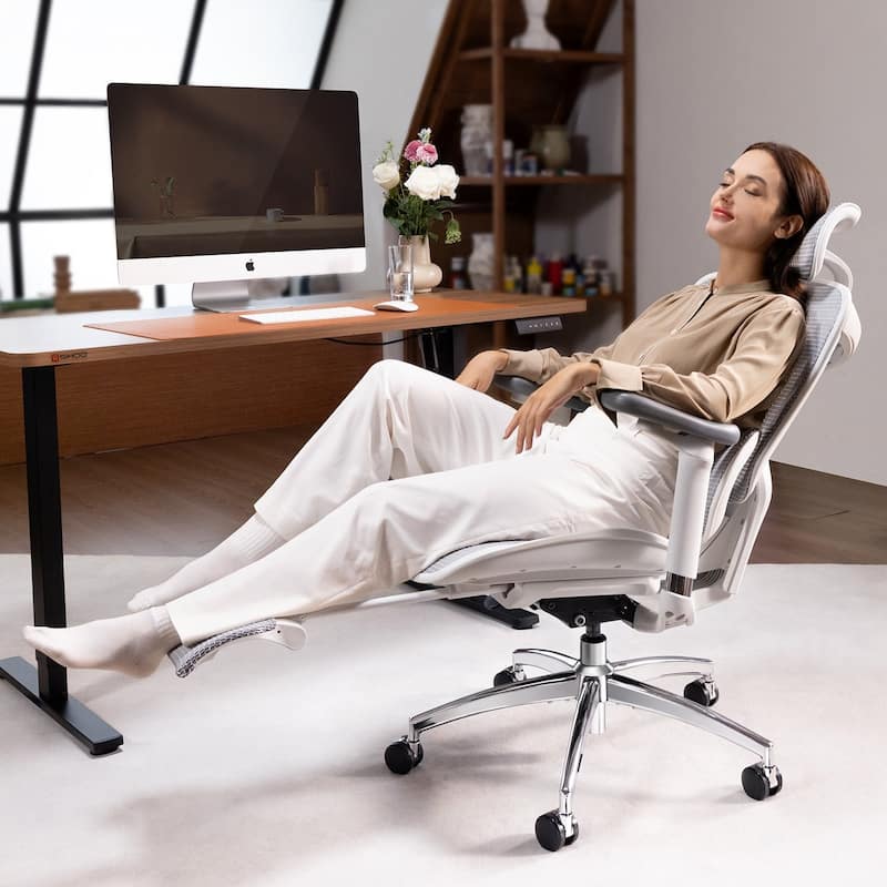 SIHOO C300 Computer Chair with Footrest, Gaming Chair with Soft 4D Armrests, Dynamic Lumbar Support and Swivel Office Chair