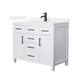 Option White / White Quartz Top / Matte Black Hardware