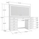 preview thumbnail 7 of 26, Boahaus Elara Extra-Large Vanity Desk with 11 Drawers – Smart LED Mirror & Speakers, Hollywood Lights, or Standard Mirror