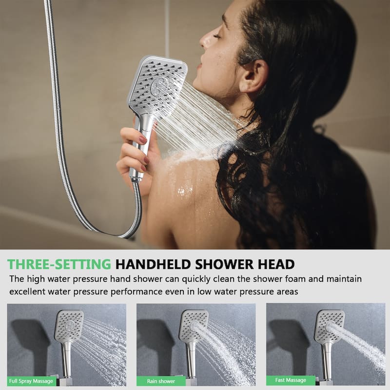 PROOX 10 in. Rainfall Shower Head handheld Bathtub Spout Shower System