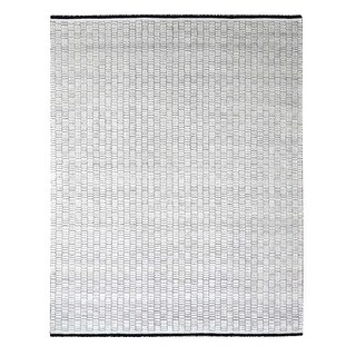 Shahbanu Rugs Pearl White, Hand Loomed, Pure wool, Modern Textured and ...
