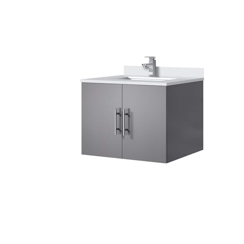 Geneva Bath Vanity Quartz Top, Sink and Faucet