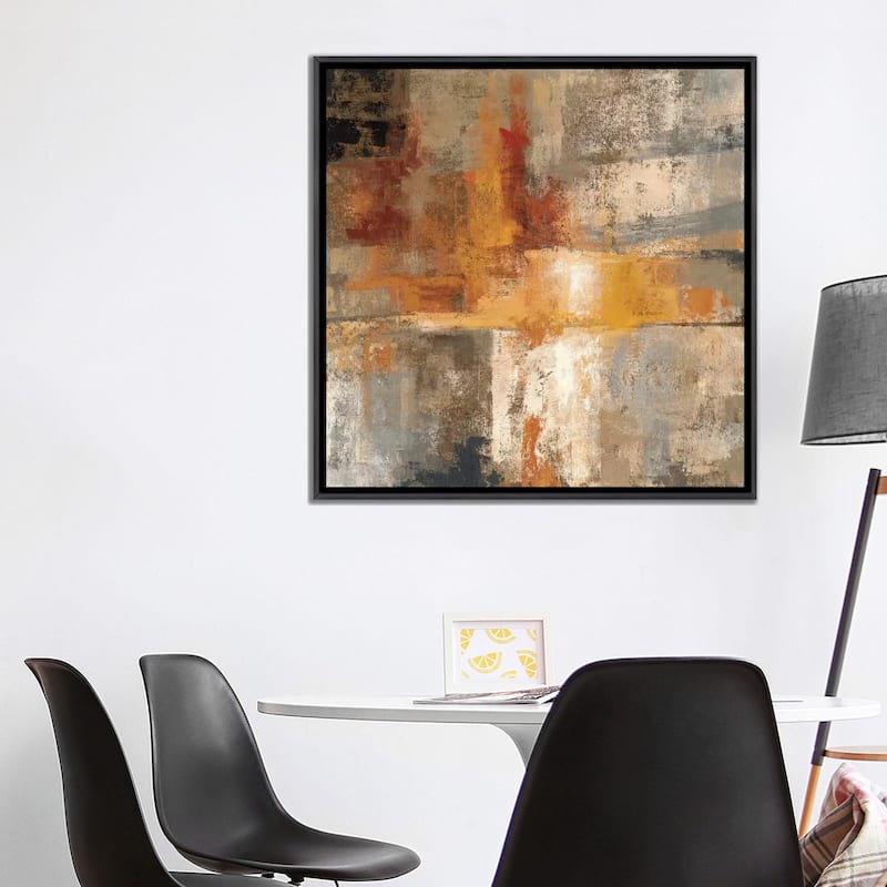 iCanvas "Silver and Amber Crop " by Silvia Vassileva Framed