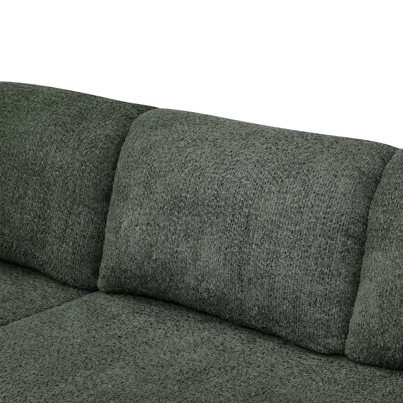 3 in 1 Convertible Sleeper Sofa Couch, 86.2 Inch L Shaped Sectional Sofa with Built In Storage Chaise and Pull Out Bed
