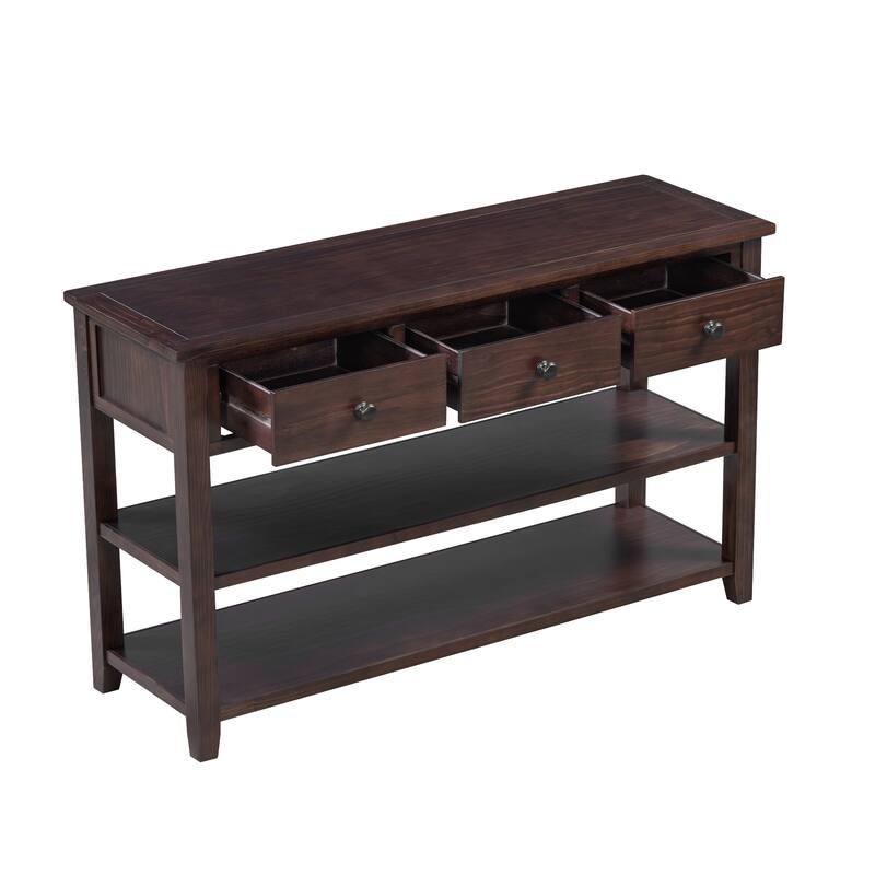 Console Table with Two Open Shelves