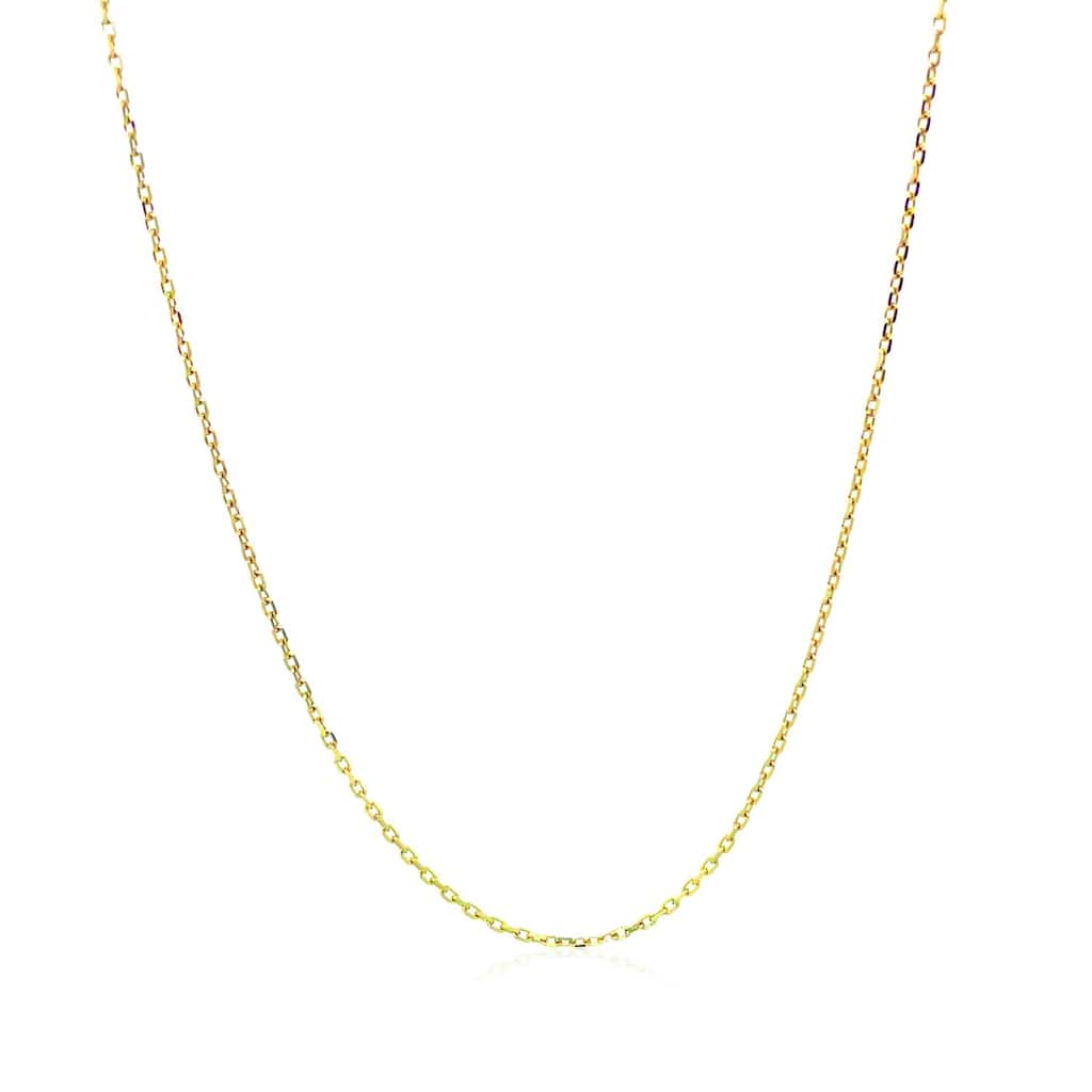 MayaMila 14k Yellow Gold Cable Link Chain 0.8mm