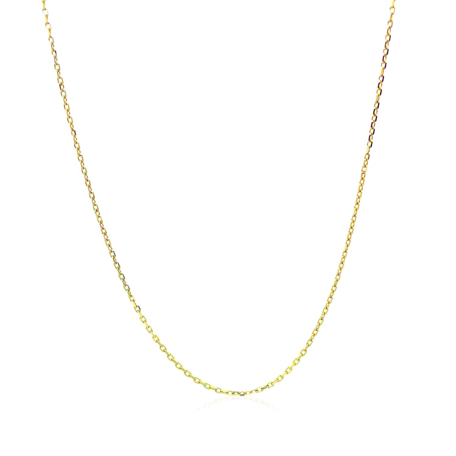 MayaMila 14k Yellow Gold Cable Link Chain 0.8mm