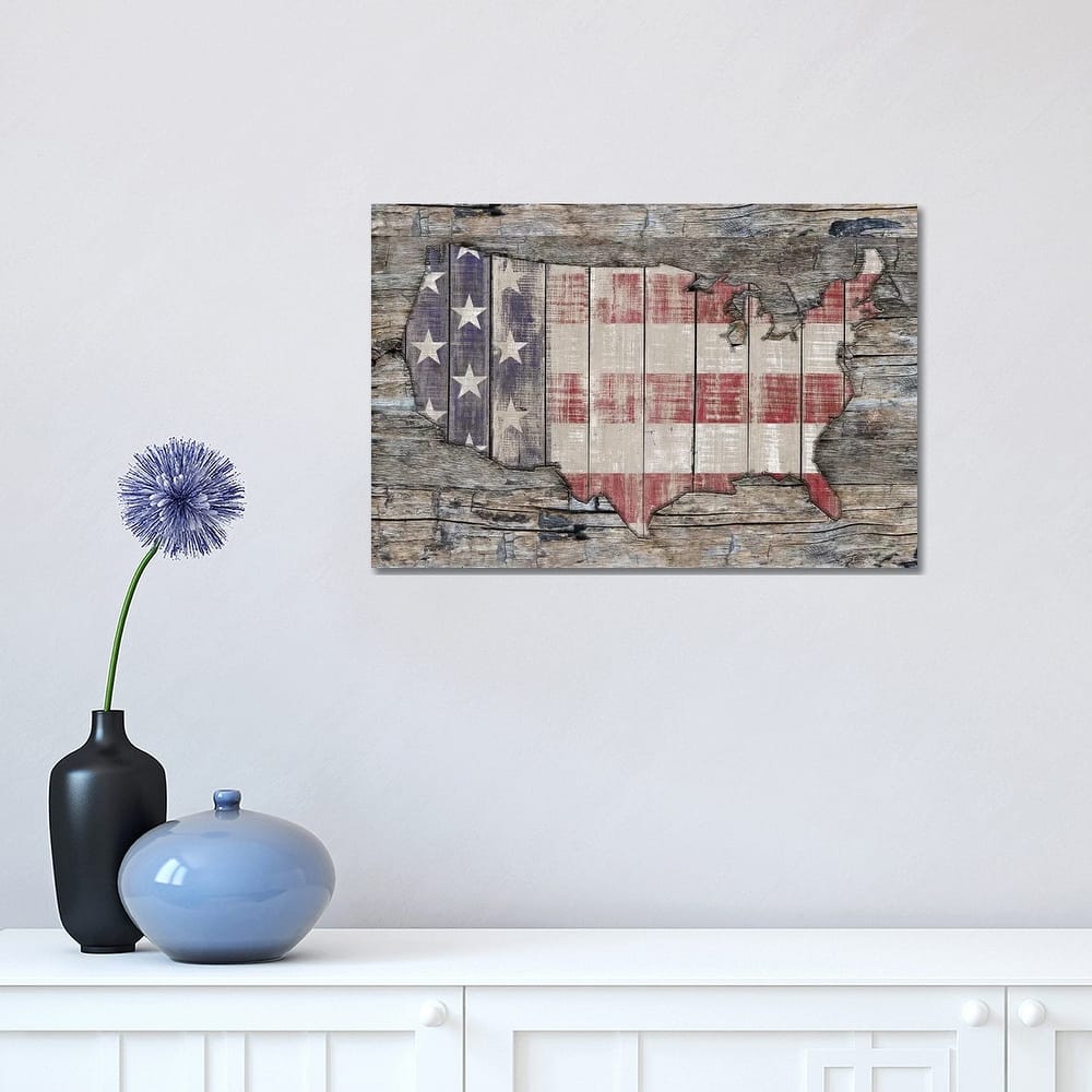 iCanvas "USA Map Unity And Hope" by Diego Tirigall Canvas Print