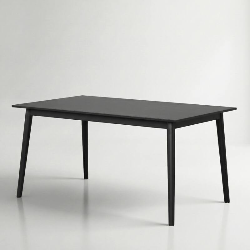 Furniture of America Olivea Mid-Century Modern 60-inch Black Wood Dining Table