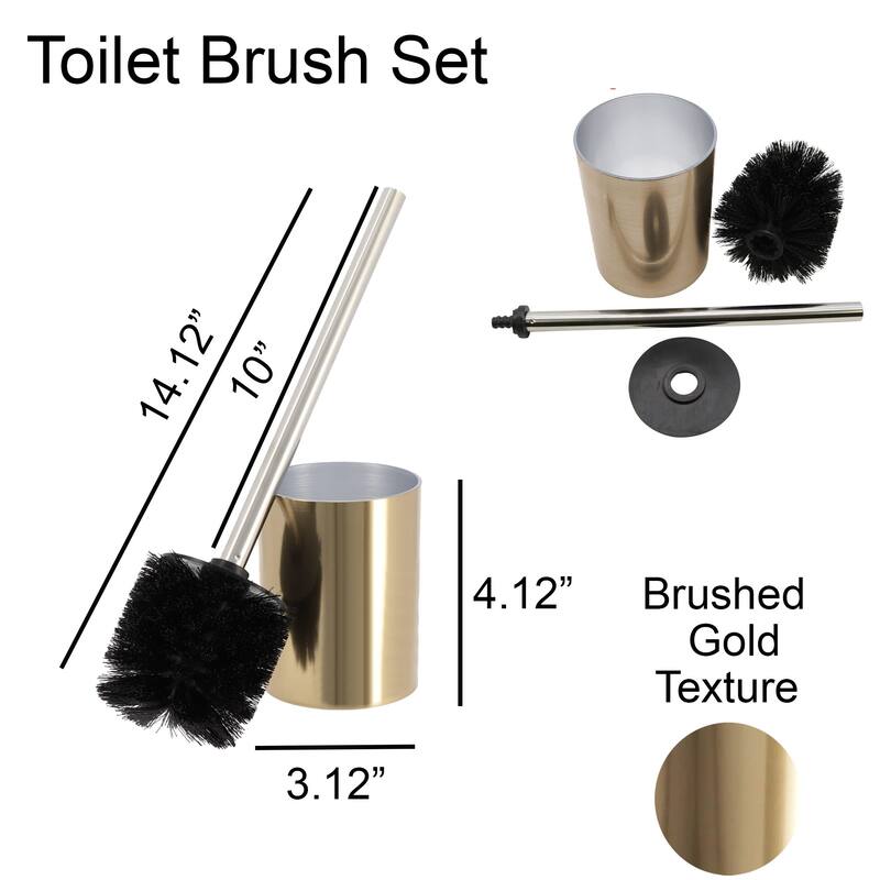 Brushed Gold Bathroom Accessory Set