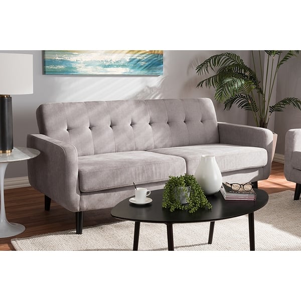 Shop Adelaide Light Grey Fabric Sofa On Sale Overstock 27964259