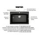 preview thumbnail 6 of 9, Karran All in One Drop-In Quartz Composite 33 in. Single Bowl Kitchen Sink in Black with Faucet KKF210 in Stainless Steel