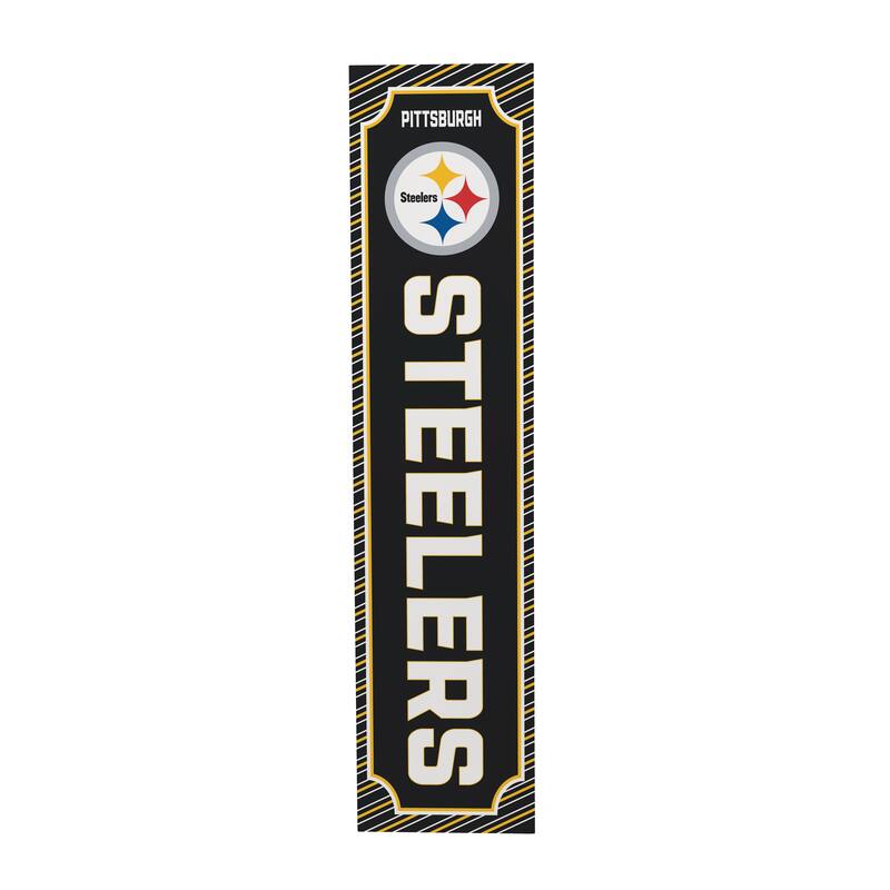 47" Double Sided Seasonal Porch Leaner, Pittsburgh Steelers - 47" x 11.25"