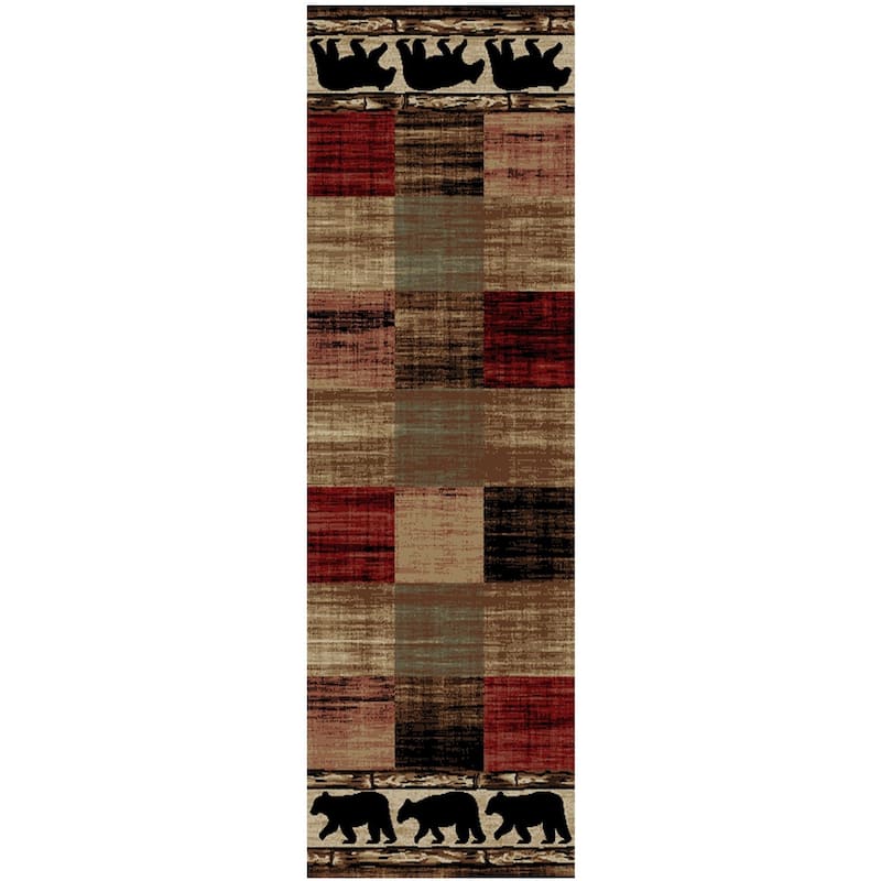 American Destination Mentone Multi Lodge Area Rug - 2'3"x7'7"