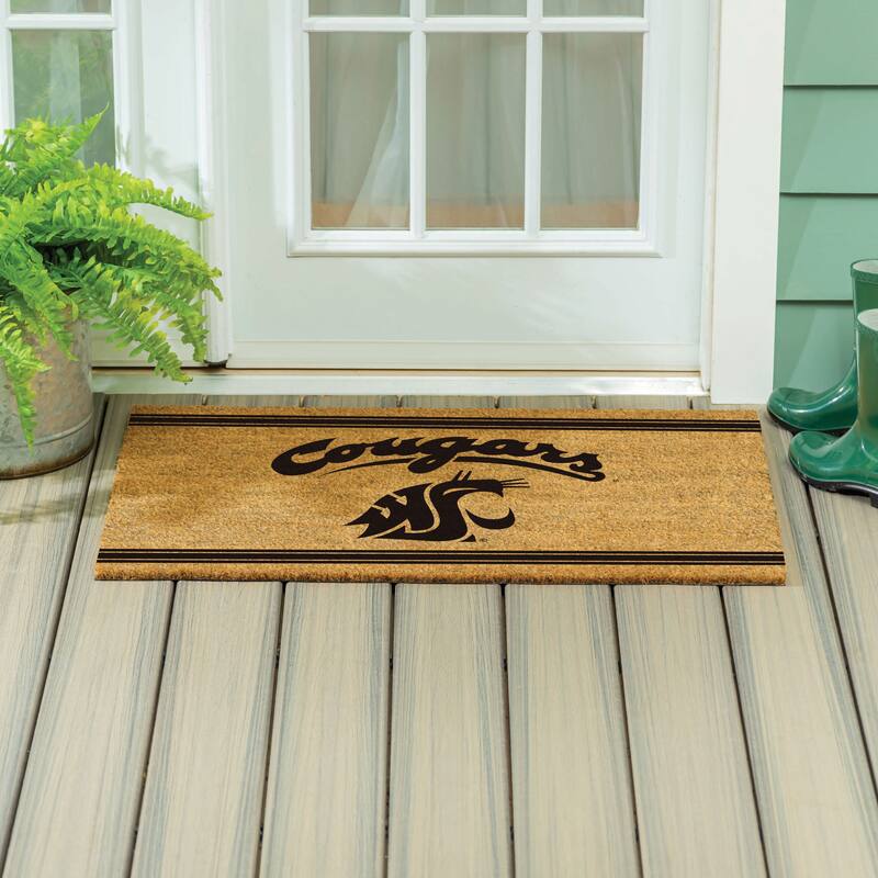 Washington State University Monochrome Indoor/Outdoor Coir Door Mat