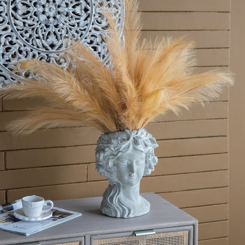 8" x 9" x 11.5"Cement Bust Wall Planter