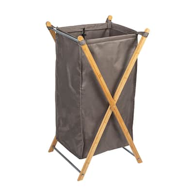 Household Essentials X-Frame Bamboo Hamper