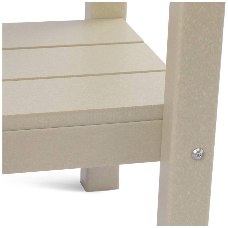 Laguna Hdpe All Weather Outdoor Patio Two Shelf Table