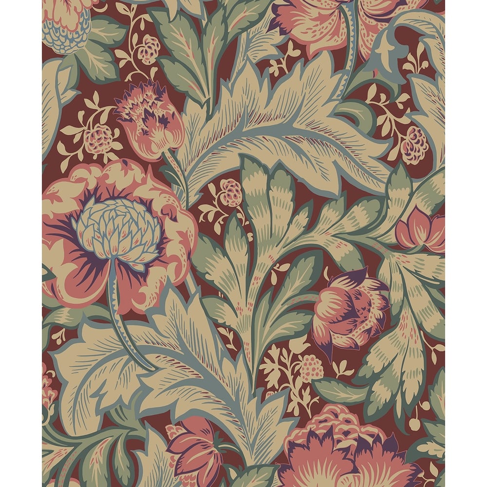 Seabrook Designs Acanthus Garden Nonwoven Unpasted Wallpaper